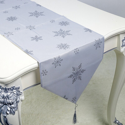 

Christmas Dining Table Polyester Cotton Flag Xmas Party Venue Banquet Home Decor