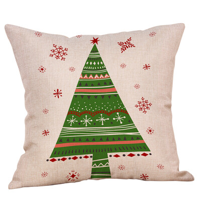 

Tailored Merry Christmas Pillow Cases Cotton Linen Sofa Cushion Cover Home Decor