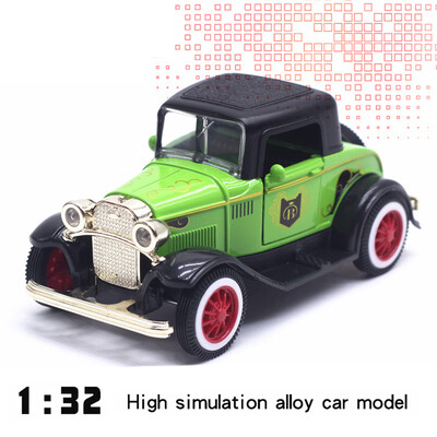 

High Simulation Retro Vintage Brazilian Vintage Classic Car Model 132 Alloy Pull Back Car Toys Boy Collection Model Kids Gift