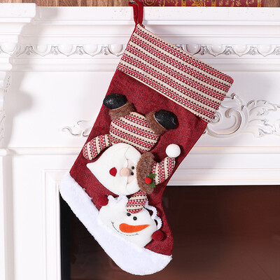 

Toponeto Christmas gifts Candy Beads Christmas Santa Claus Snowman Socks Decorations GN