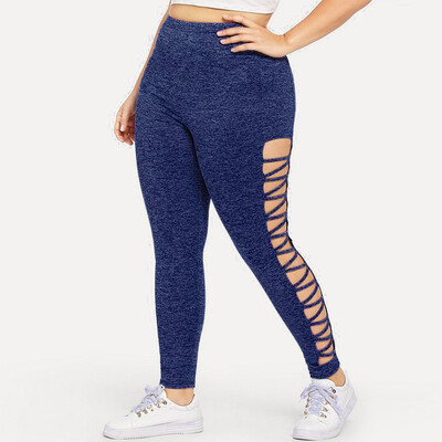 

Gobestart Fashion Womens Plus Size High Waist Elastic Hollow out Sport Fitness Pants