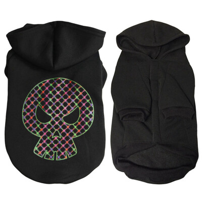 

Halloween Skull Dog Hoodie Printed Dog Jackets for Small Dogs Cats Two Feet Clothes