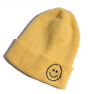 

Cap children smiling face lovely lady knitting hat autumn&winter Korean version 100 new woolen cap Korean ear protection cap