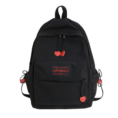 

Women Fashion Lovely Red Heart Backpack Waterproof Casual Shoulder Bag Schoolbag Teenagers Book Bag