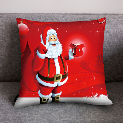 

Siaonvr Merry Christmas Print Pillow Case Polyester Sofa Car Cushion Cover Home Decor