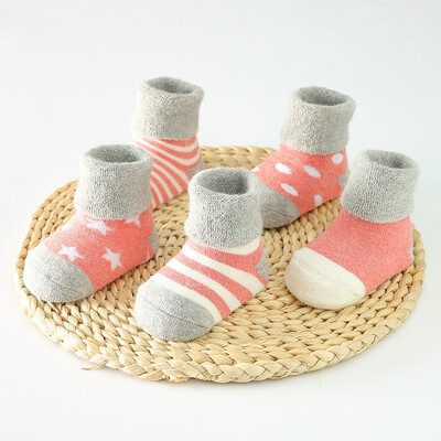 

5 Pairs Baby Girls Boy Sock Autumn Newborn Baby Boy Socks Meias Para Bebe baby winter warm Kids sock children Floor socks 0-4Y