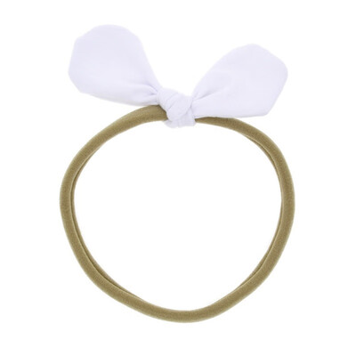 

New Summer Infant Adjustable Bunny Ear Headwear 10 Colors Baby Girls Toddler Grosgrain Hair Bow Slim Headbands