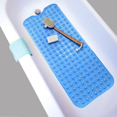 

〖Follure〗Bath Tub Mat Extra Long Anti Slip Bathroom Shower Blue Bathtub Antibacterial New