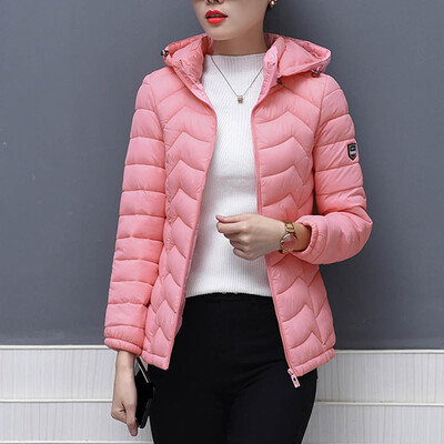 

Toponeto Women Hooded Winter Solid Print Cardigan Button Pocket Long Sleeve Short CoatWom