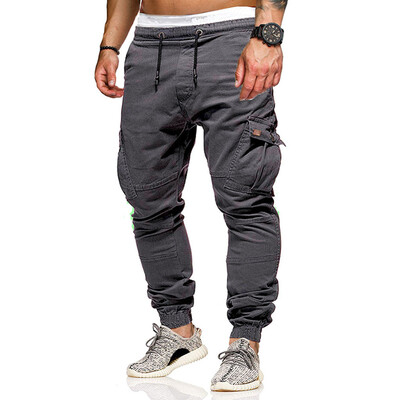 

Gobestart Mens Casual Fashion Stickers Pocket Tether Elastic Sports Trousers Trousers