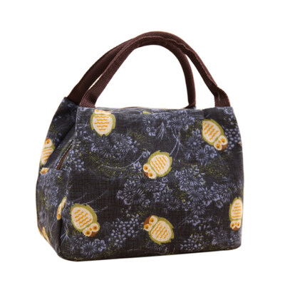

Cute Owl Print Thermal Insulation Office Picnic Food Bento Lunch Tote Bag Pouch