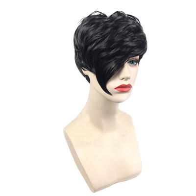 

Tailored Europe&the United States Wigs Female Black Fashion Short Hair African Hair