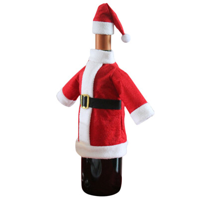

Gobestart Wine Bottle Cover Bags Decoration Home Party Santa Claus Clothes Hat Christmas