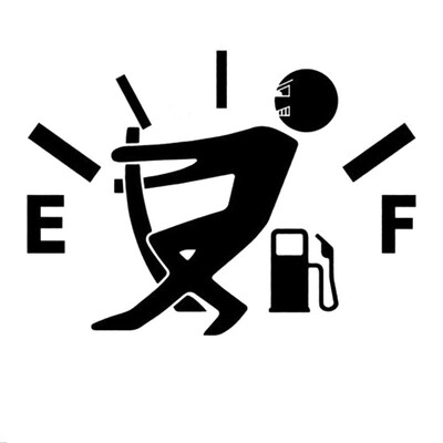 

High Gas Consumption Decal Fuel Gage Empty Stickers Vinyl JDM Car Stickers Car Styling Wall Sticker 127CM92CM
