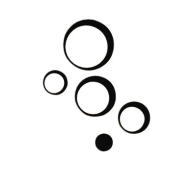 

Removable 3D Ring Stereo Wall Stickers Fashion Home Decoration DIY Self-adhesive Removal Decal Living Room Bedroom Wall Stickers