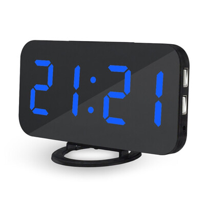 

Creative LED Digital Alarm Table Clock Brightness Adjustable for Home Office Hotel