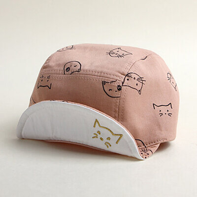 

Summer Sweet Toddler Baby Cat Pattern Cap Hat Bonnet Cotton Outdoor Sun Hat 4M-18M P1