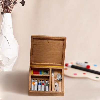 

〖Follure〗112 Dollhouse Miniature Watercolor box Kit Box Tools Accessory Children Toy