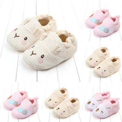 

Cute Newborn Toddler Baby Girl Boys Solid Soft Sole Prewalker Warm Cotton Shoes