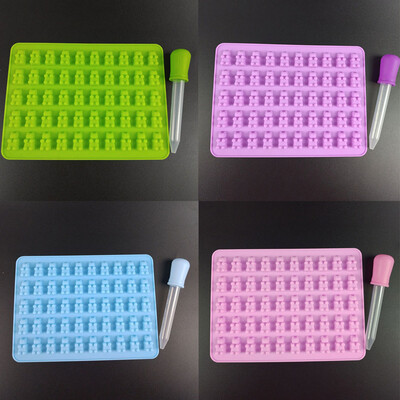 

50 Even Silicone Gummy Bear Chocolate Mold Candy Maker Ice Tray Jelly Mold
