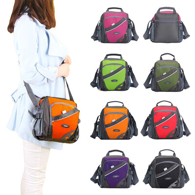 

Romacci New Unisex Nylon Crossbody Bag Waterproof Contrast Color Zipper Multi-Pockets Casual Sport Outdoor Small Shoulder Bags Han
