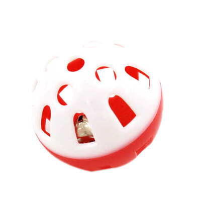 

10pcs Hollow Plastic Ball Cat Small Dog Play Toy Bell Colorful Round Sound Pet Playing Thing Color random