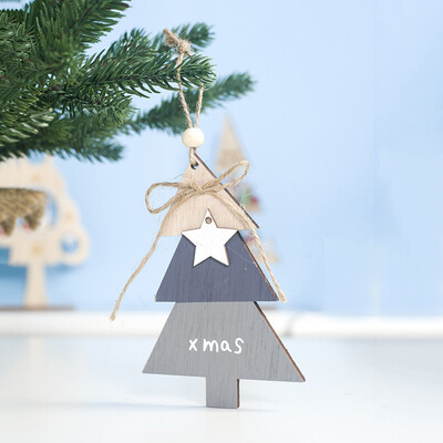 

Tailored Xmas Letter Doodle Christmas Baubles Wooden Christmas Tree Small Plaque