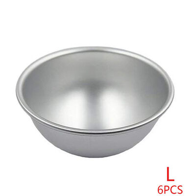 

6pcs Aluminum Alloy Half Ball Cake Mold Fast Shaping Mould Round Easy Bake Pan Bakery Tools