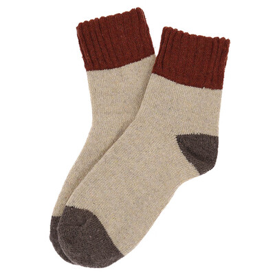 

1 Pairs Womens Vintage Style Winter Thick Knitting Warm Wool Crew Cotton Socks