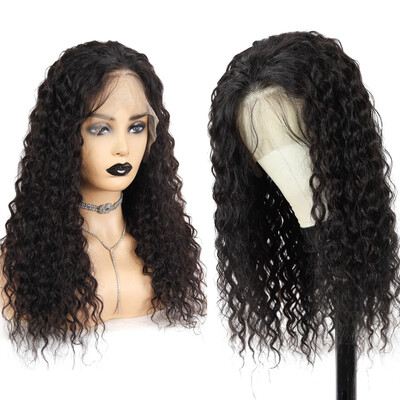

Amazing Star Brazilian Virgin Hair Water Wave Lace Front Wigs Human Hair Lace Frontal Wigs with Baby Hair Natural Color