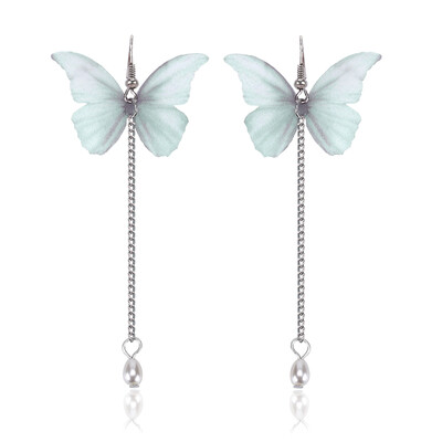 

2019 New Long Butterfly Earrings for Women Delicate Pearl Cute Earrings Elegant Korean Fashion Jewelry