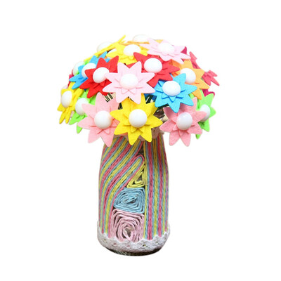 

DIY Multicolor Round Resin Decorative Buttons Flower with EVA Flower Pot Scrapbooking Embelishments Sewing Craft Supply