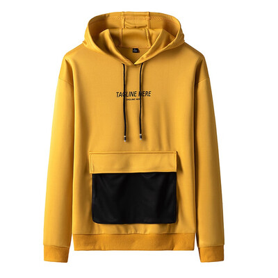 

Gobestart Men Casual Autumn&Winter Spliced Hoodies Long Sleeve Sweatshirt Outwear Coat