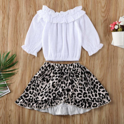 

UK Baby Girls Kids Off Shoulder Tops Floral Trousers Autumn Outfits Clothes 1-5Y