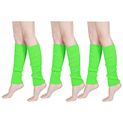

Tailored Women & Men Fluorescence Color Stripe Boot Cuffs Warmer Knit Leg Party Stockings