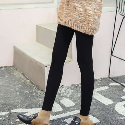 

Women Autumn Solid Leggings Thin Nine-point Thread Thin Vertical Stripes Leggings Keep Warm Breathe&Raise Hips