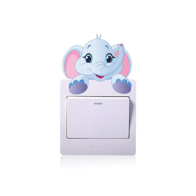 

Household Cartoon Switch Sticker Wall Sticker Elephant Kitten Panda Socket Switch Animal Decals Livingroom bedroom Decorstion