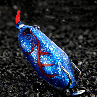 

6cm 14g Outdoor Fishing Frogs Lure Soft Bait Sequin Silicone Artifical Baits With Double Treble Hooks Fishing Tackle Accessories