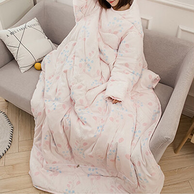 

Toponeto Multifunction Lovers Winter Warm Long Sleeve O-Neck Suit Print Thicken Blanket