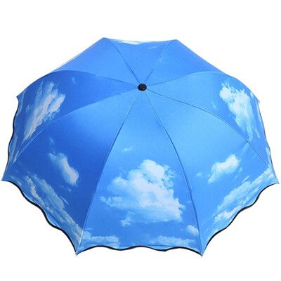 

Creative 3 Folding Umbrella Windproof Reverse Umbrella Portable Sun Umbrella