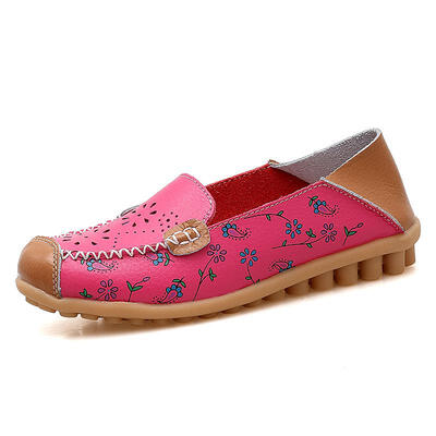 

Fast delivery 2019 Casual Women Flats Shoes Summer Female Shoes Slip on Casual Platform Leather Shoes Women Balck Big Size