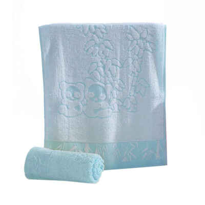 

Bamboo Fiber Thicken Face Towels with Panda Pattern Soft Absorbent Face Towels