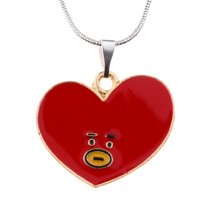

BTS Members Cartoon Image Pendant Necklace Fashion Jewelry Alloy Chain Hot Gift for ARMY
