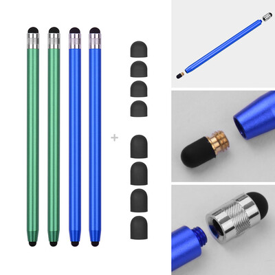 

2 in 1 Universal Touchscreen Stylus Pen for All Touchscreen Tablets Cell Phones with 8 Extra Replaceable Soft Rubber Tips 4pcs Red