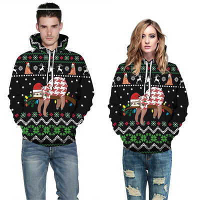 

Toponeto Women Me Christmas Fun Ugly 3D Print Long Sleeve Hoodie Coat Sport Casual Jacket