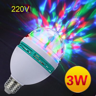 

Gobestart E27 3W AC220V Colorful Rotating Bubble Stage Light Disco DJ Party Light Bar KTV Lighting Bulb