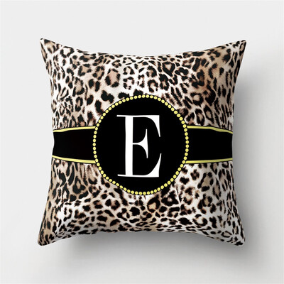 

Toponeto English Alphabet Pillow Print Cushion Flower Pillowcase Cover Room Decoration