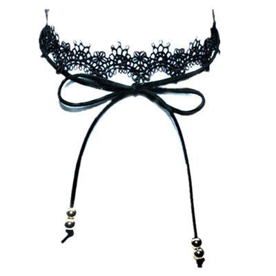 

New Elegant Sexy Black Lace Choker Double Wrap Chokers Necklace Jewelry for Women