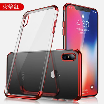 

Lieve Business Phone Cases For iphone 8 Plus Super Soft TPU Silicone Electroplate Transparent Fitted Cases For iphone 6 6s X