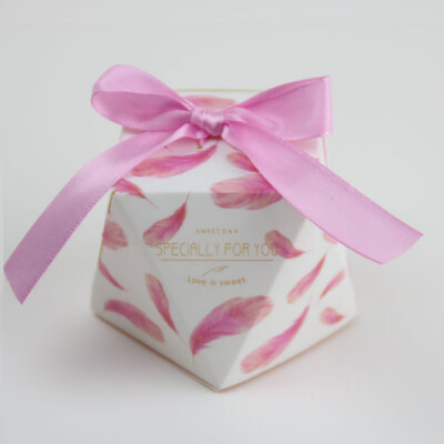

50pcsset Octagon Exquisite Carton Box&Bags Sweet Gift Candy Boxes for Wedding Baby Shower Guest Favors Event Party Supplies